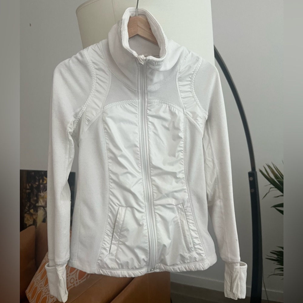 Lululemon White Zip Up Light Jacket